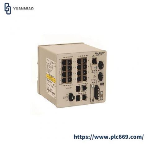 GE Fanuc 1783-BMS12T4E2CGP Ethernet Switch, Compact Modular Network Device