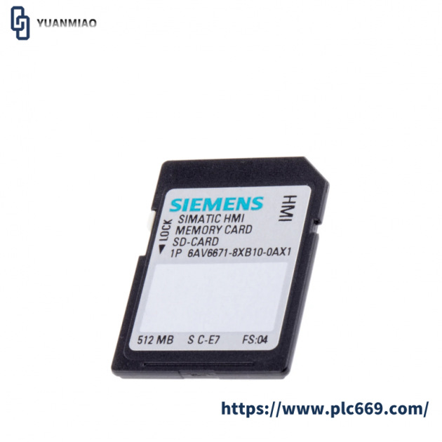 Siemens 6AV6671-8XB10-0AX1: High-Performance SIMATIC SD Memory Card for Industrial Automation