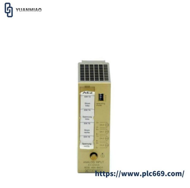 SIEMENS SIMATIC S5 464 Analog Input Module 8MF21, High-Performance Control Solution