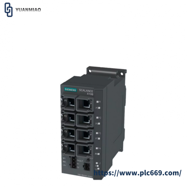 SIEMENS SCALANCE X108 Managed Industrial Ethernet Switch - 6GK5108-0BA00-2AA3