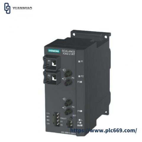 Siemens SCALANCE X202-2IRT Managed Industrial Ethernet Switch, 6GK5202-2BB00-2BA3