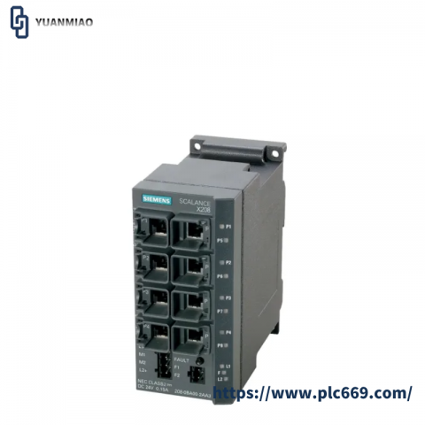 SIEMENS SCALANCE X208 - Pro Managed IE Switch, 8x 10/100Mbps Ports, IP65/67 Rated