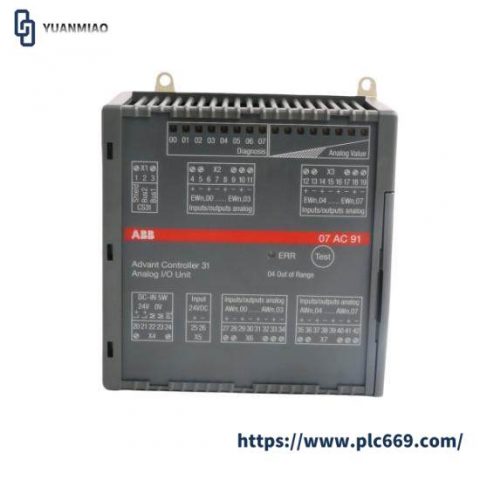 ABB 07AC91 GJR5252300R0101 | High-Performance Analog Input/Output Unit