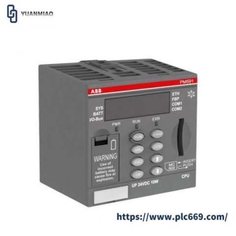 ABB PM591-ETH Ethernet Module for Industrial Automation, PLC Communication