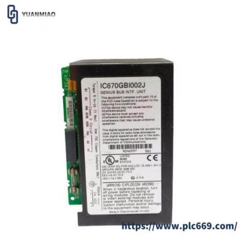 GE FANUC IC670GBI002J - Advanced Process Control Module for Industrial Automation