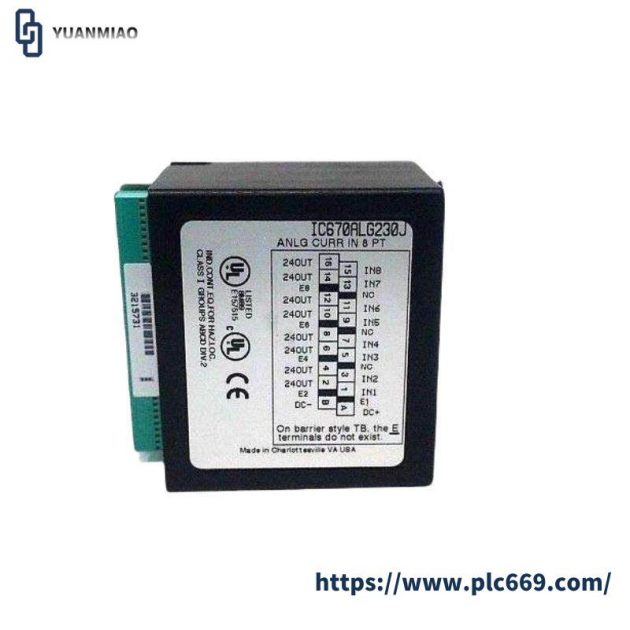 GE IC670ALG230: 8-Channel Analog Input Current Module