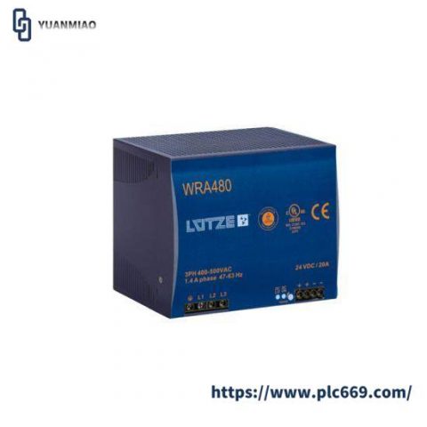 Lutze WRA480-24 Industrial Power Supply, UL & CE Certified