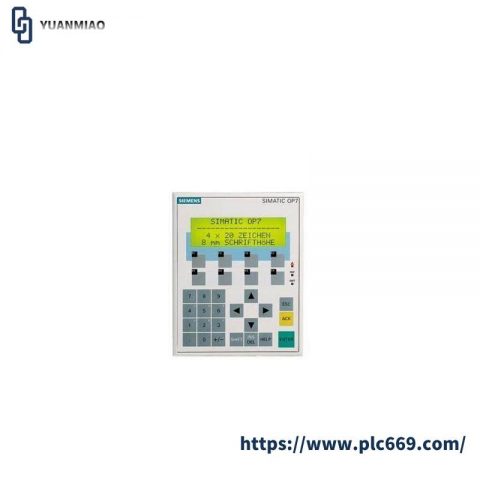 SIEMENS 6AV3607-1JC00-0AX1 OP7/PP LC Display Operator Panel, for Industrial Control Systems