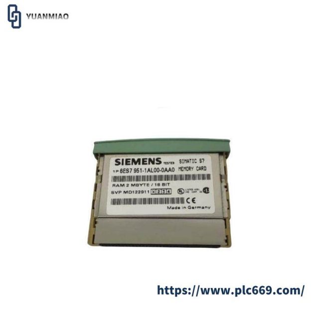 Siemens 6ES7951-1AL00-0AA0: High-Performance RAM Memory Card for Simatic S7 Systems