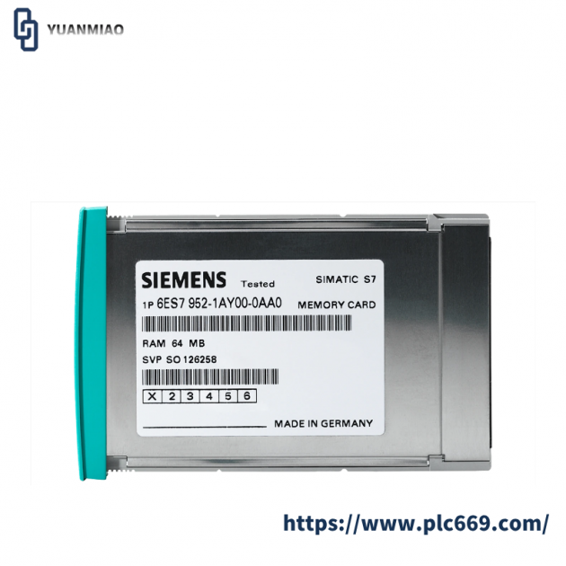 SIEMENS 6ES7 952-1AL00-0AA0 - SIMATIC S7 RAM MEMORY CARD, Industrial Control Solutions