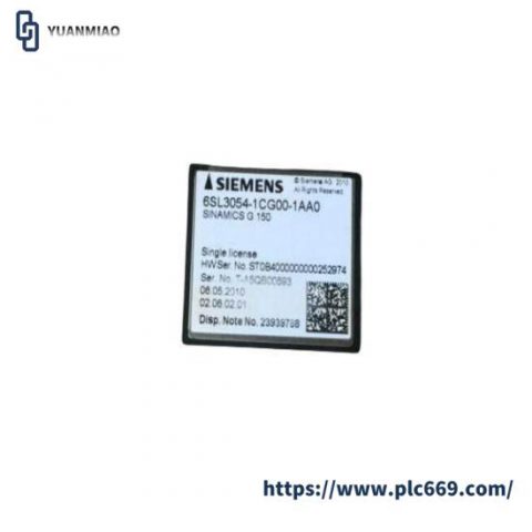 Siemens 6SL3 054-1CG00-1AA0 Compact Flash Card: Industrial Control Module